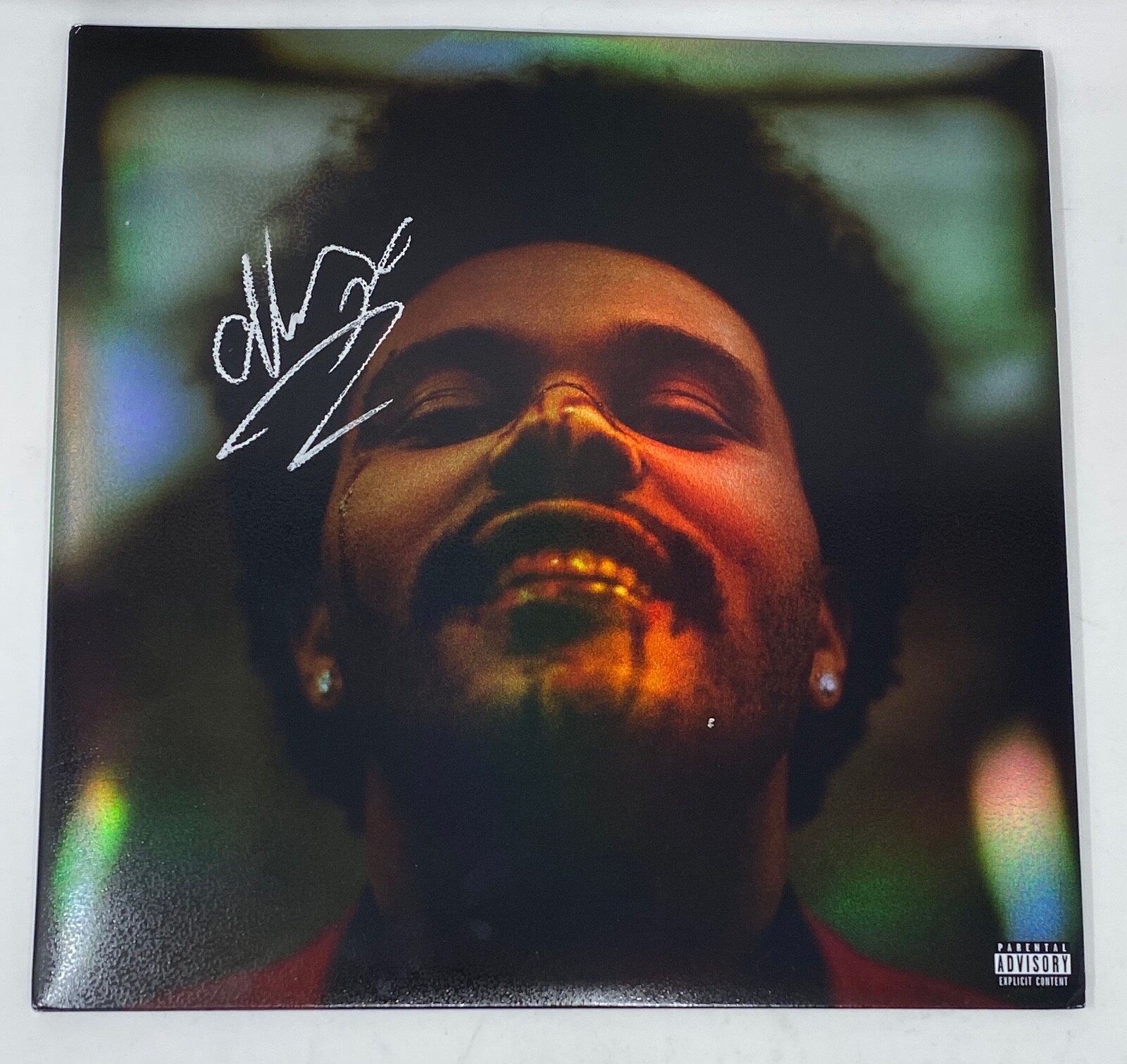 Álbum de vinilo holográfico firmado después de horas de The Weeknd  autógrafo com