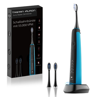Tristan Auron Schallzahnbürste 55000 VPM-5 Putzmodi-Wasserdicht-SonicMaster blau
