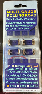 DCC Concepts DCM-RRA4 Multi Gauge 4 Axle Rolling Road - NEU