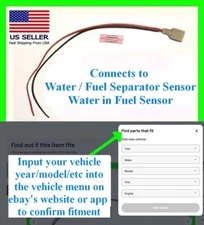 for 2011-16 F250 F350 Water in Fuel Pump Sensor Separator Connector Pigtail Plug