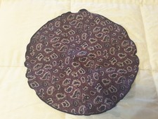 Edward Armah Men Dual Faced Paisley Pocket Square Round 100 Silk reversible
