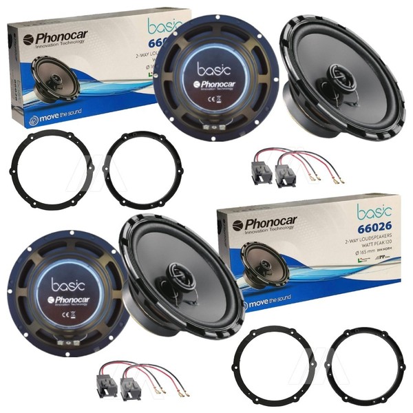 Phonocar 66026 4-Wege Lautsprecher Set FüR Peugeot 5008 II 6,5 Zoll 4 Ω-image
