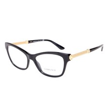 Captivating Gorgeous Versace Women's Eyeglasses VE3214-GB1 54 Black Gold
