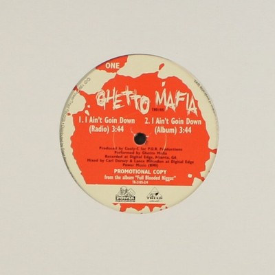 洋楽 Marbut Rd Mafia GHETTO MAFIA: i ain't goin down / real motha f.. POWER 12