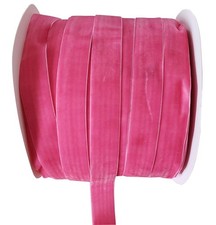 10 Yards Dark Pink Velvet Ribbon Spool Sewing Crafts Gift Wrap 1 Inch