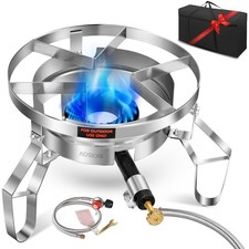 200,000/BTU Stainless Steel Single Burner Propane Stove,Heavy Duty Outdoor Pr...