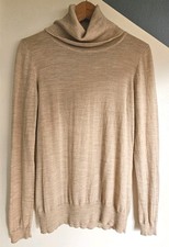 Edler Rollkragenpullover Damen Gr. M – Beige – Feinstrick / Wolle – Wie neu!