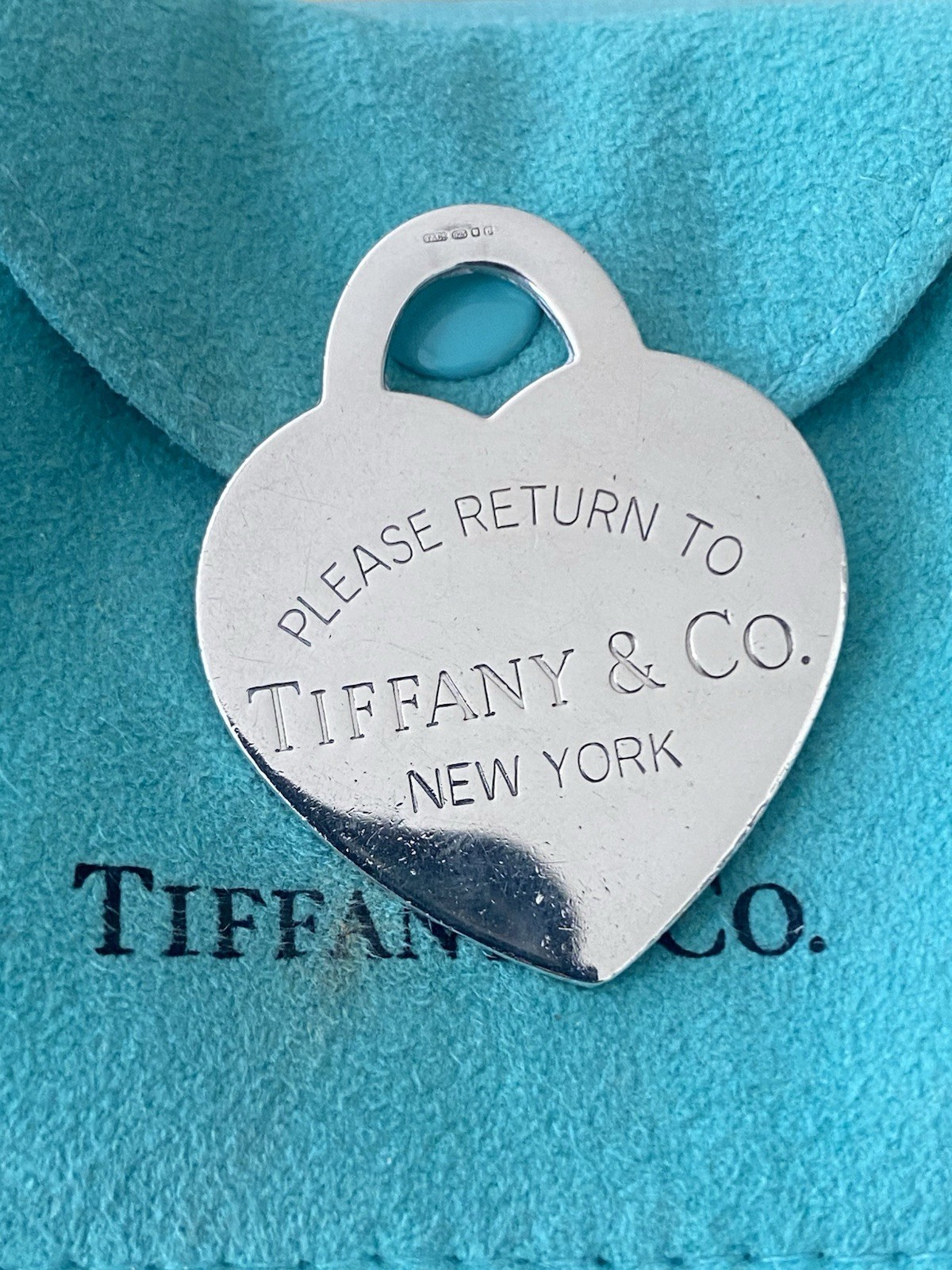 Tiffany & Co Return To Tiffany 925 XL Heart Pendent With Box Pouch