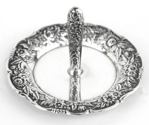 Kirk Stieff Sterling Repousse Jewelry Ring Tray