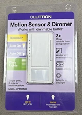 Lutron Maestro Occupancy Motion Sensor Dimmer Switch MSCL-OP153MH White NEW