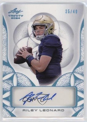 2024 Leaf Trinity Platinum 35/49 Riley Leonard #BA-RL1 Auto 1co7