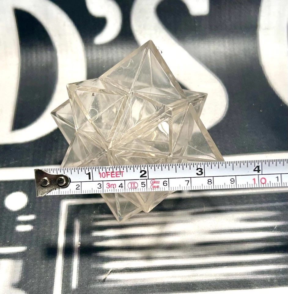 🚨 Rompecabezas de azulejos deslizantes mágicos cubo de Rubik estrella transparente años 80 de colección 🧩 Foto 3 de 4