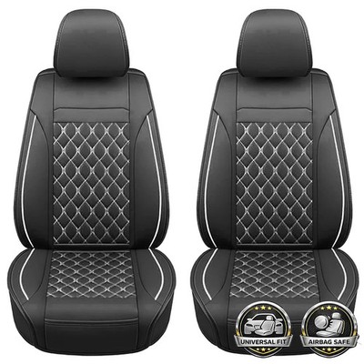 FOR RENAULT GRAND MODUS - PREMIUM FAUX LEATHER FRONT SEAT COVERS WHITE CAR