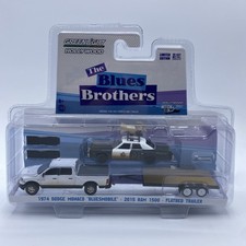 Greenlight 1:64 The Blues Brothers 1974 Dodge Monaco 2015 Ram 1500 Trailer