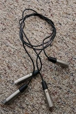 Switchcraft A3F 3 Pin Female To Male XLR 3' Microphone Interconnect Cable Pair