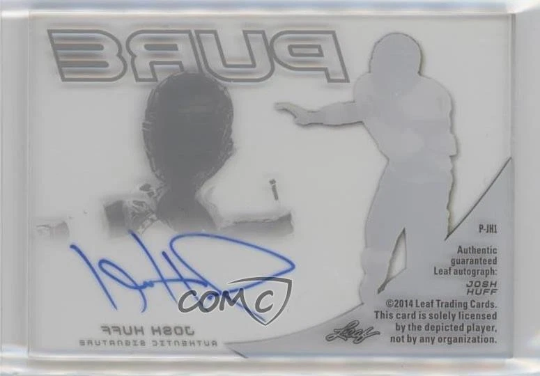 2014 Leaf Trinity Pure Auto Charcoal Josh Huff #P-JH1 Rookie Auto RC - Image 2 of 2