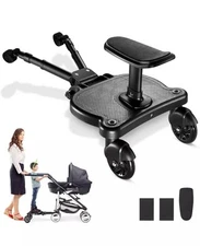 Universal Stroller Board with Removable Seat-2-in-1 Sit & Stand Baby Stroller