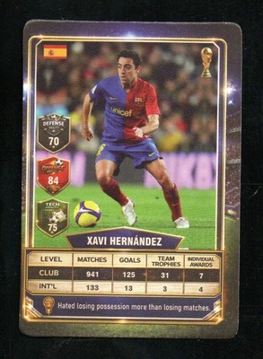 Xavi Hernandez Spain Soccer Football Game Card