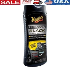 Ultimate Black Plastic Restorer Trim Cleaner UV Protection Non-Greasy Shine 12oz