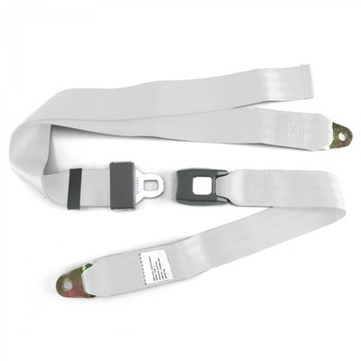 2pt White Lap Seat Belt Standard Buckle - Each 