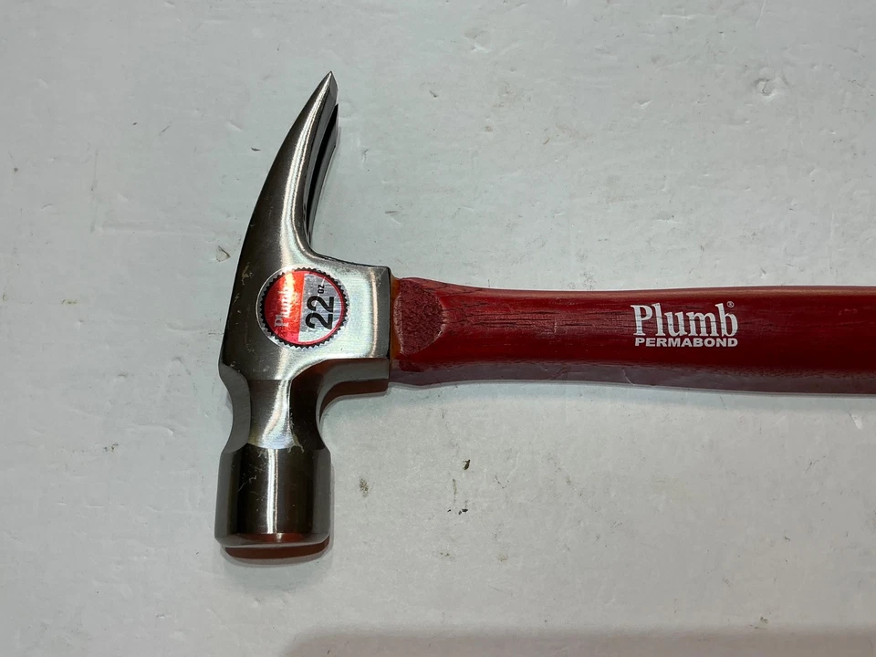 Plumb Tools EE. UU. 16 oz Martillo de garra de madera permabond - Nuevo stock antiguo (NOS) Foto 2 de 4