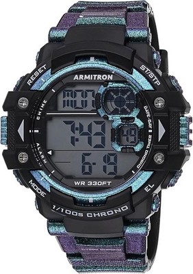 Armitron 40/8309GLX, Chronograph, Alarm, Date, 100 Meter WR, Resin Strap