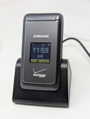 Samsung SCH-U320 Haven Verizon CDMA FLIP Cell Phone and Dock. TESTED Working