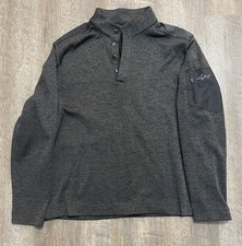 Greg Norman Sweatshirt L 1/4 Button LS Pullover Outdoor Stretch Stash Large
