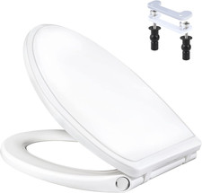 Universal Toilet Seat Elongated with Soft Close Cover, Oval Toilet Seat with To