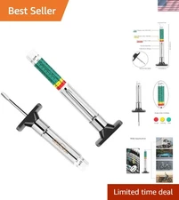 Smart Stainless Steel Tire Tread Depth Gauge - Accurately Measures Tread Wear