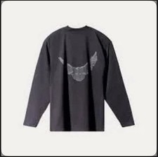 Yeezy YZY Gap Engineered by Balenciaga Dove Long-Sleeve Tee 'Black' Sz Large.