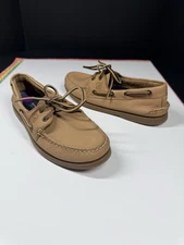 Sperry 0197640 Mens Authentic Original 2-Eye Boat Shoe Sahara Leather Size 8.5
