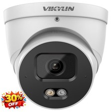Vikylin 4MP POE Camera Outdoor Dual Light Full Color  IR Onvif Wired Microphone