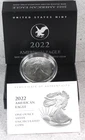 2022-W UNC American Silver Eagle Dollar $1 Box & COA US Mint Bullion OGP
