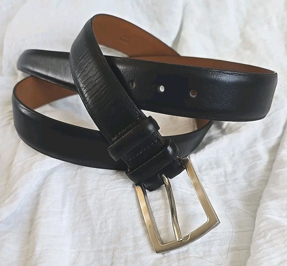 Saks Fifth Avenue Leather Black Belts for Men for sale | eBay display picture 2