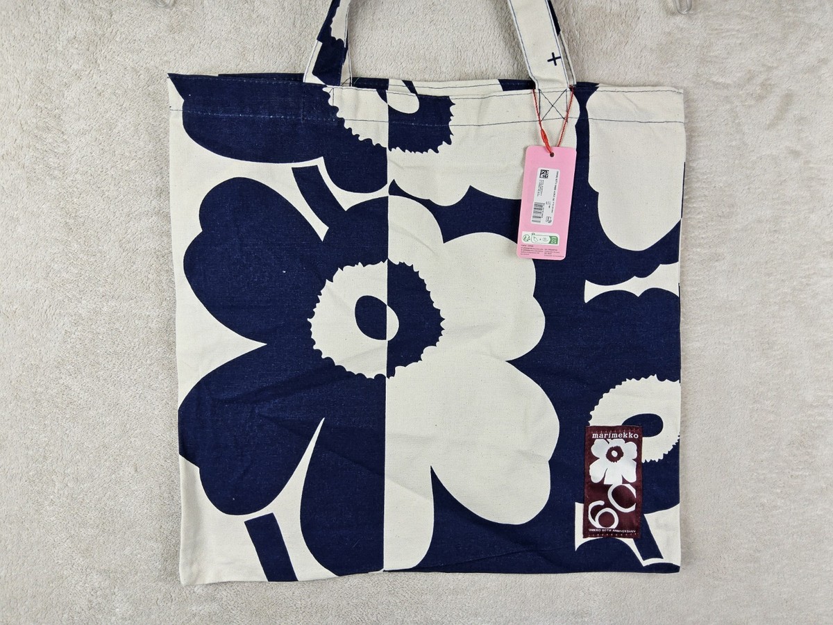 Marimekko Unikko 60th Anniversary Limited Tote Bag Blue | eBay