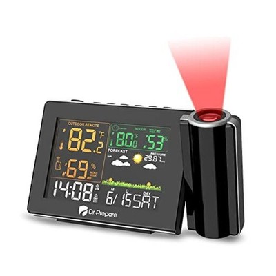  Projection Alarm Clock, Adjustable Projection Focus, Wireless Indoor Upgrade