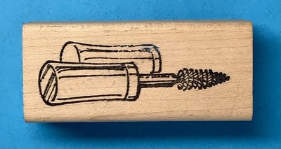 Vtg MASCARA WAND & TUBE Stamp makeup max factor beauty tutorial eyelashes maybel