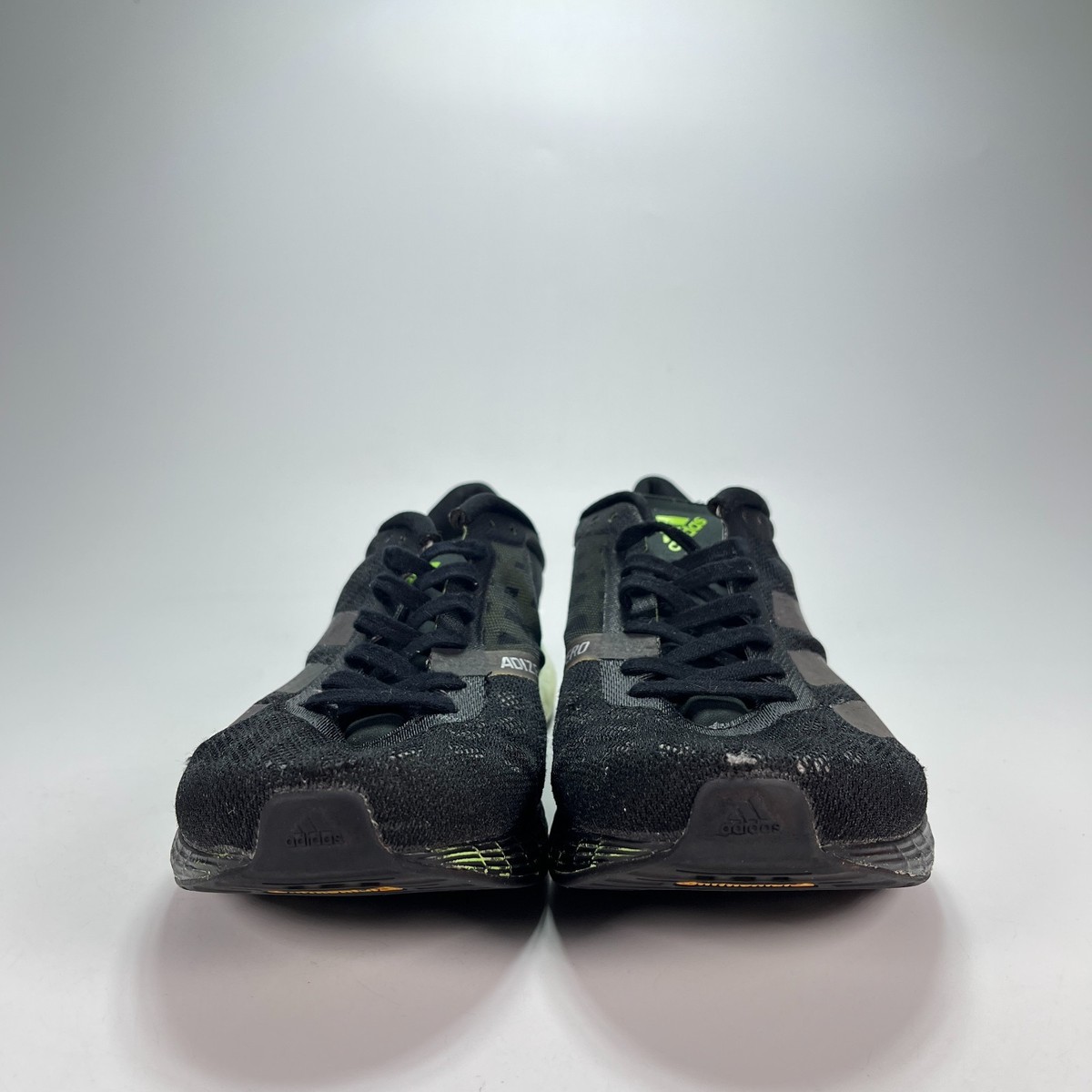 Adidas Adizero Boston 9 Black Signal Green Running Shoes  display picture 1