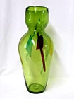 LARGE 19 3/4" MULTI COLOR GREEN BLENKO GLASS FLOOR VASE