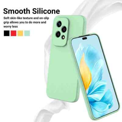 For Honor 200 Lite 5G, Luxury Soft Liquid Silicone Skin Touch Feel Case Cover