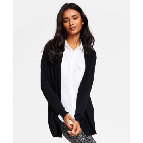 Alfani Women's Large Black Open Front Cardigan / Sweater NWT