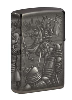 Zippo Windproof Lighter, Japanese Samurai Knight Fight, 49292, New