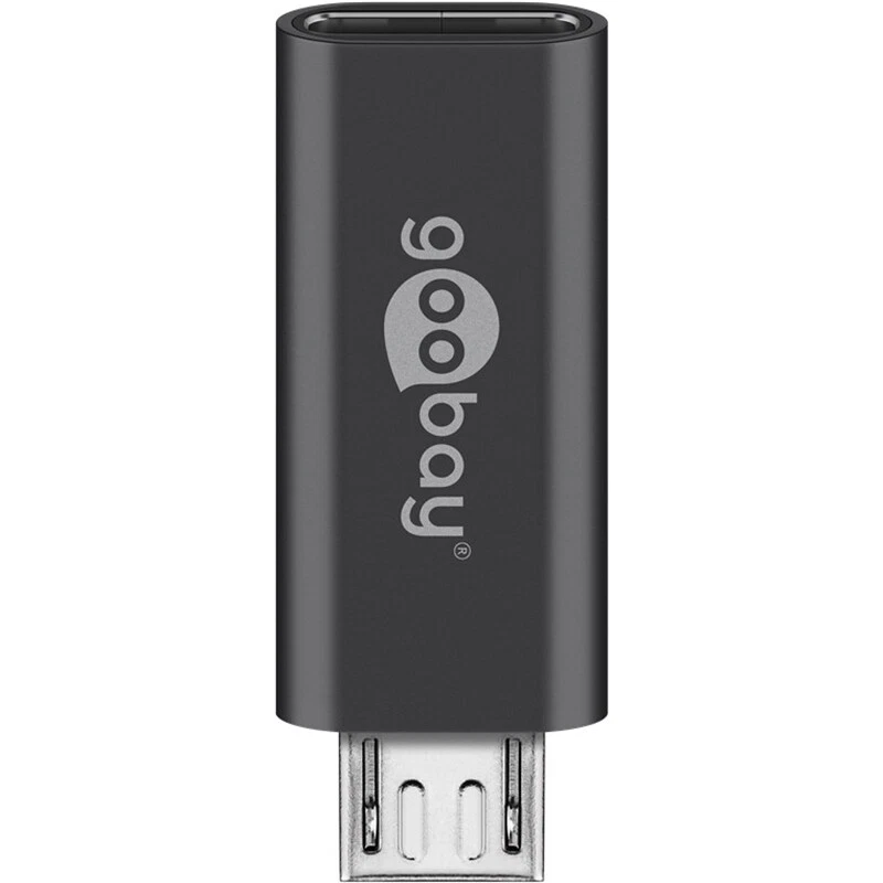 USB-Adapter USB-C™-Buchse auf Micro-USB-B-Stecker grau