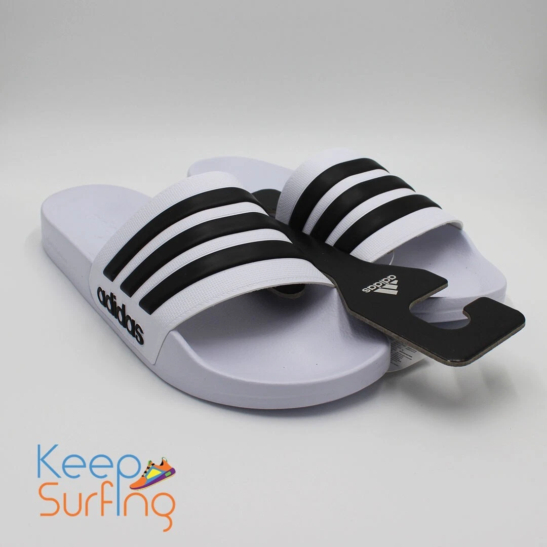 ✅ Scivoli Doccia Adidas Uomo Adelitte Bianco UK 9 Stretti