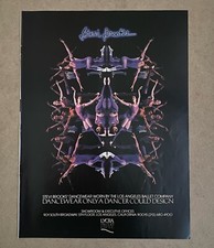 1982 Stevi Brooks Dancewear Print Ad Los Angeles Ballet Dancers Purple Leotards