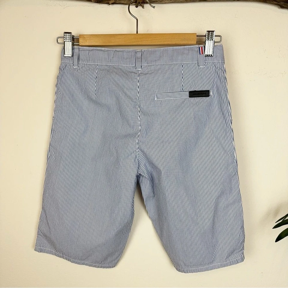 Jacadi 🩳 蓝色条纹棉质男孩工装短裤全新带标签儿童短裤 10A/10Y 码 — 第 2/4 张图片