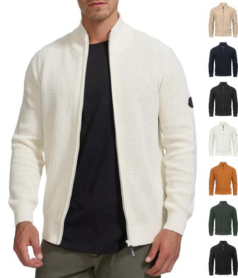Indicode Herren Strickjacke Inlayton-Cardigan Feinstrick Pulli Markenpullover