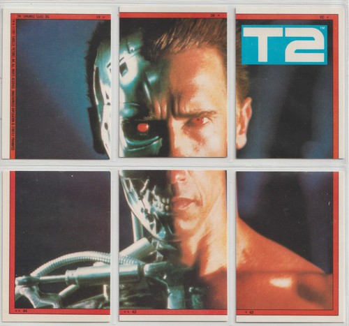 TERMINATOR 2 T2 JUDGMENT DAY - TOPPS 1991 STICKER-CARD SET 44 + WRAPPER ...