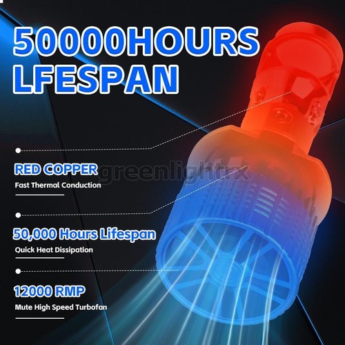 RHD Projector Lens H7 LED Headlight Kit Low Beam Bulbs 100W 12000LM White 6000K - Bild 6 von 11